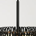 thumbnail image 4 of Black Hollow Cage Pendant Lamp Modern Minimalist Design with White Shade  Warm Incandescent Lighting for Dining Room, 4 of 9