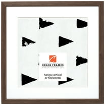Craig Frames Farmhouse Essentials Tall, 12x12 inch Picture Frame Matted for a 9x9 Photo, Muskrat Brown