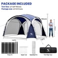 thumbnail image 5 of UNP Easy Beach Tent 12 X 12ft Pop Up Canopy UPF50+ Tent with Side Wall, Ground Pegs, and Stability Poles, Sun Shelter Rainproof, Waterproof for Camping Trips, Backyard Fun, Party Or Picnics (Blue), 5 of 8