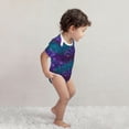 thumbnail image 4 of Balery Purple and Green Glitter Pattern Baby Climbing Clothes Infant Bodysuit Cute Infant Bodysuit Baby Romper-12 Months, 4 of 7