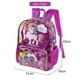 thumbnail image 7 of IvyH Unisex PVC School Backpack, Purple Unicorn, 7 of 7