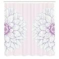 thumbnail image 2 of Ambesonne Dahlia Flower Shower Curtain, Simple Sunflower Art, 69"Wx70"L, Pale Lilac, 2 of 4