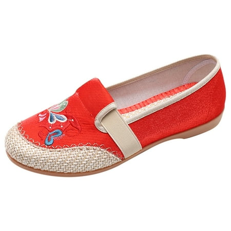

nsendm Bleach Straw Sandals Shoes Elastic Strap Casual Shoes Style Ethnic Animal Shoes Womens Pool Shoes Size 8 Red 6.5