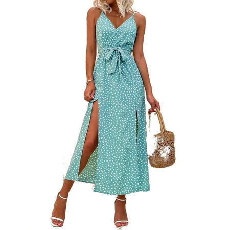 

Womens Dalmatians Print Belted Cami Dress M
