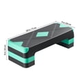 thumbnail image 5 of Aerobic Exercise Step Platform, 28-Inch Workout Aerobic Stepper, Height Adjustable Fitness Training Step Deck Trainer with 4 Risers, Non-Slip Surface Bench for Home Gym Cardio Strength, Green, 5 of 10