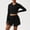 Black, variant on PISONIC Workout Sets for Women 2 Piece Long Sleeve Zip Up Jacket, High Waisted Yoga Shorts Gym Workout Sets