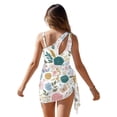 thumbnail image 2 of Xixirimido Butterfly Hydrangea Floral Print Girl's One Piece Swimsuits with Removable Bra One Shoulder Bathing Suit with Mesh Cover Up 1 Piece Swimsuit Swimwear, Size 17-18 Years, 2 of 7