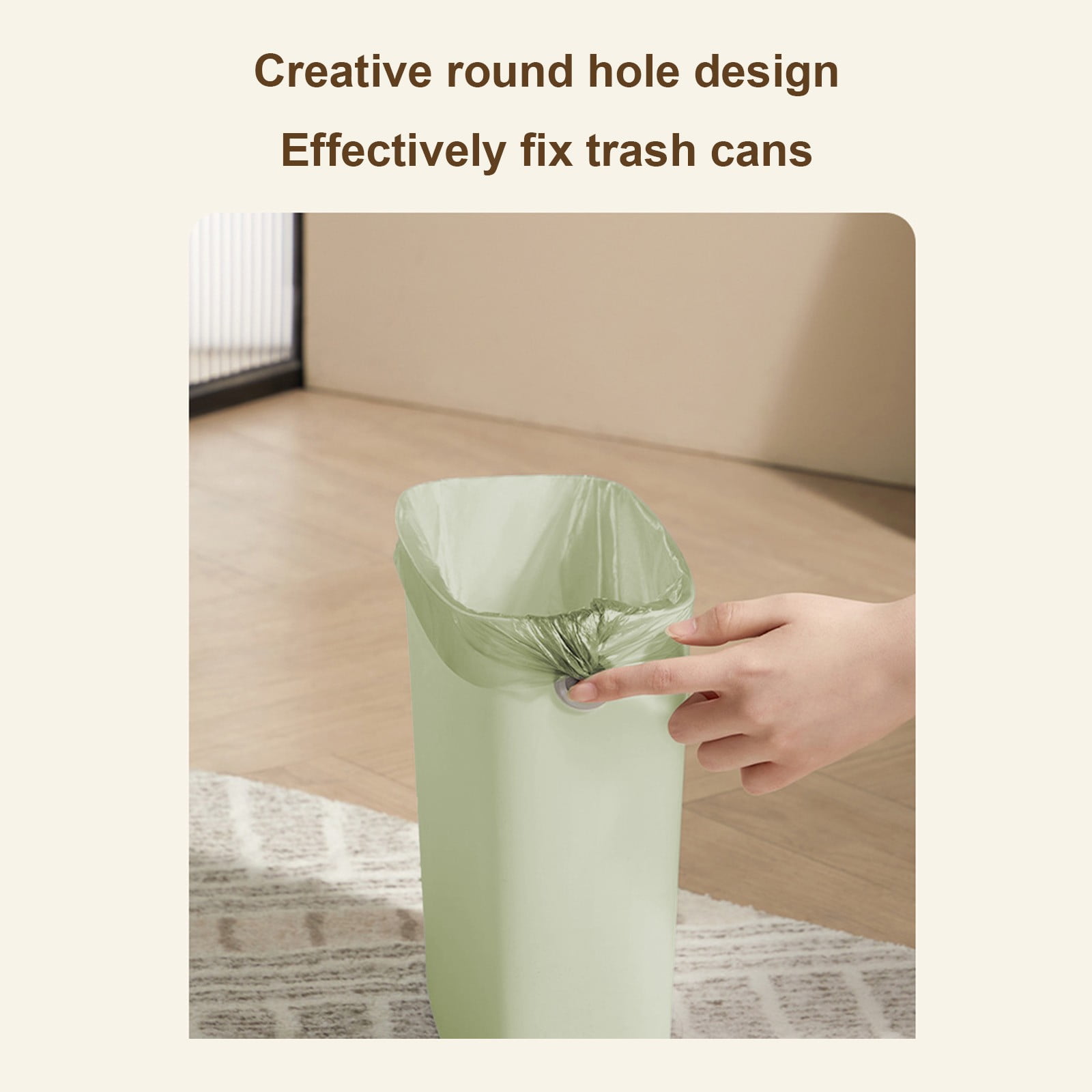 YJYGSQ Step-Free Detachable Trash Can 4 Gallon - Slim Space Saving Bathroom/Office Bin with Pressure Ring Seal | Odor-Controlling Narrow Design for Under Sink & Cabinet