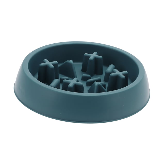 1 Pc Cuenco Redondo Conveniente para Perros para Interior y Exterior ABS Azul