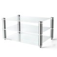 thumbnail image 1 of KGUSS desktop Mini 3-Layer Transparent Black Acrylic Audio Component Rack, 1 of 7