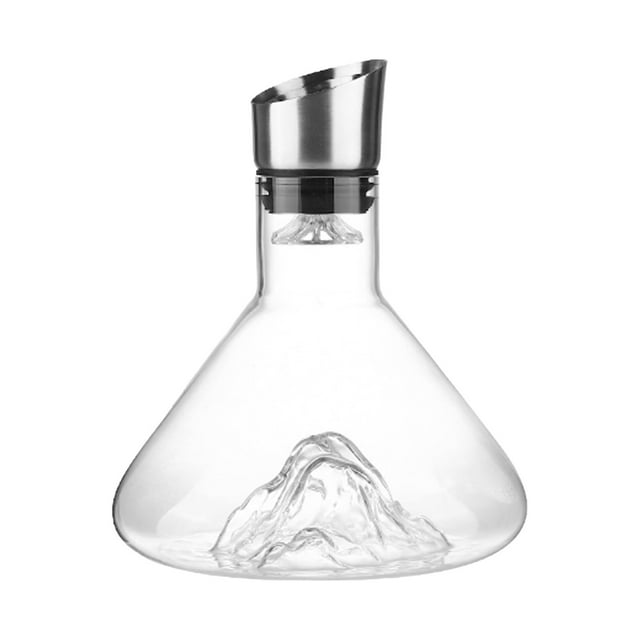 Binwennn De Can Ter De Can Ter C Ry S Ta L C L Ear De Can Ter De Can Ter De Can Ter With Ae Ra T Or Red Carafe With Built In Dispenser For Bottles Opener Cartridges in A Can Wooden Can Opener Meter