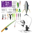 thumbnail image 2 of Juego Señuelos Pesca Cebo Blando Y Duro para Lubina Accesorios Manivela, 2 of 9