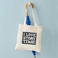 thumbnail image 5 of CafePress - I Love Story Time Tote Bag - Unisex Canvas Tote Bag, Beige, 1-Piece, 5 of 7