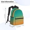 thumbnail image 2 of Disketp Orange To Teal Gradient1 Mochila Ligera Clásica con Múltiples Bolsillos, Mochila Casual para Hombre y Mujer, Ideal para Escuela, Trabajo y Viajes, 2 of 6