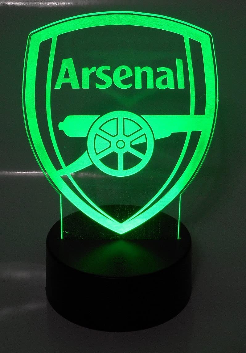 Arsenal Soccer Laser Engraved 3D Effect Acrylic LED Light Desk Top Night Lamp - image 3 of 4