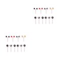 thumbnail image 1 of Yuarrent 10 Pieces Mini Eye Fruit Fork Gadgets Decor Toothpick Vegetable Children Plastic Stick Kitchen for Bar Party Favors 2piezas, 1 of 1