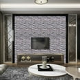 thumbnail image 2 of Wall Sticker, 3D Wallpaper, Peel-Stick Wallpaper PVC Wall Sticker Brick Pattern Wallpaper, For Living Room Kitchen, 2 of 7
