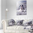 thumbnail image 1 of Woman with Dark Angel Wings - Modern Beach Canvas Art Print, 1 of 3