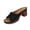 Black, variant on Brown Closed-Toe Heeled Slippers For Women Platform High Heels Casual Spring Summer Footwear Pu Material Brown Us Size 6 Foot Length 9.25 Inches