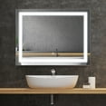 thumbnail image 6 of Homcom 32" X 24'' Led Illuminated Bathroom Mirror,Wall Mounted Vanity Mirror with Dimmable Memory Touch,Waterproof,Horizontally or Vertically,Silver,Clear Glass Household Supplies Décor Mirrors Wall, 6 of 7