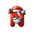 thumbnail image 2 of Honeeladyy Personalized A-Z Letter Ornaments for Christmas Tree 2024 Custom Christmas Ornament with Santa Pattern 2D Acrylic Xmas Hanging Pendent Holiday Gifts for Family Friends Coworkers, 2 of 5