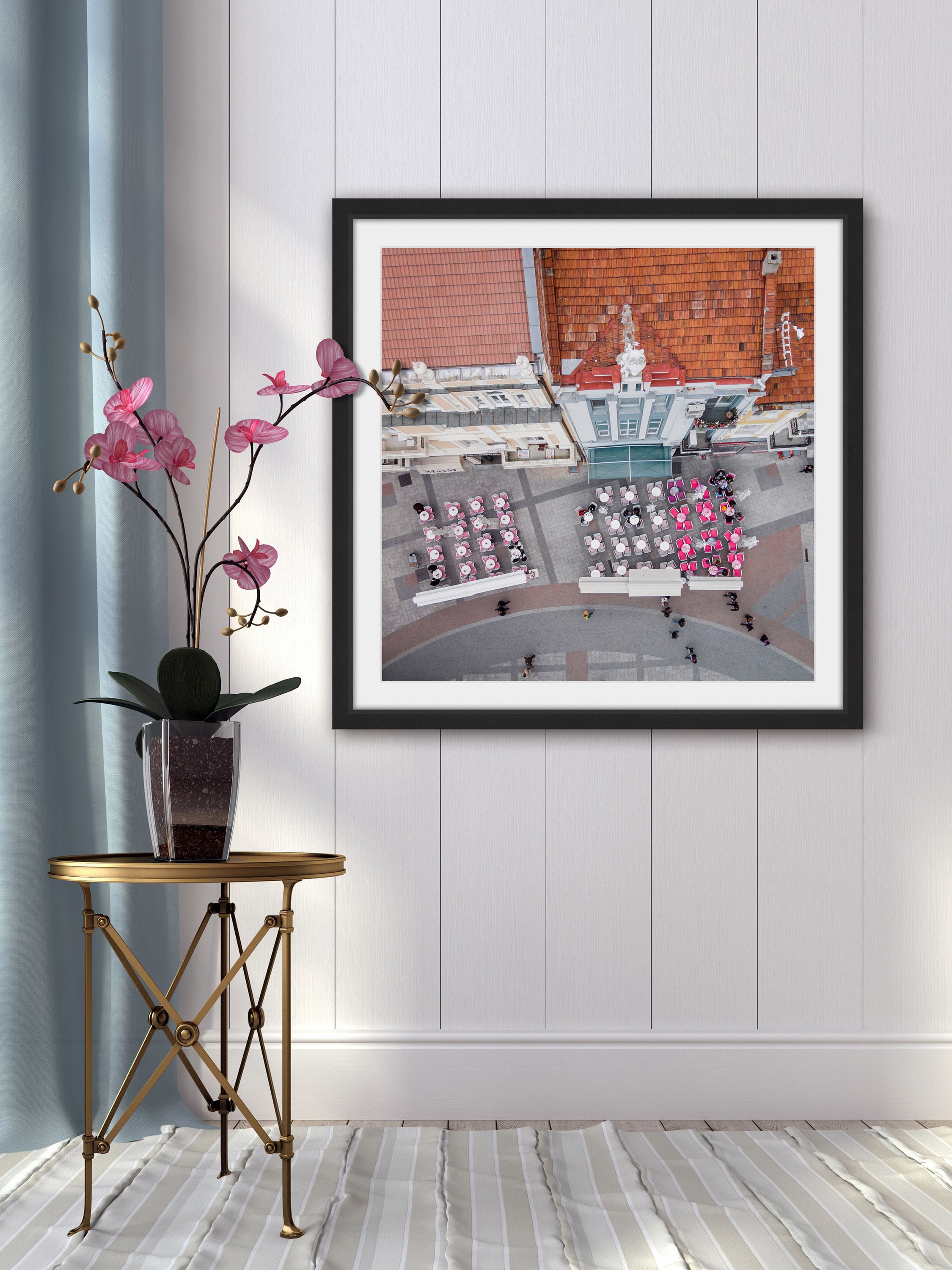 "Outdoor Eating" Framed Painting Print