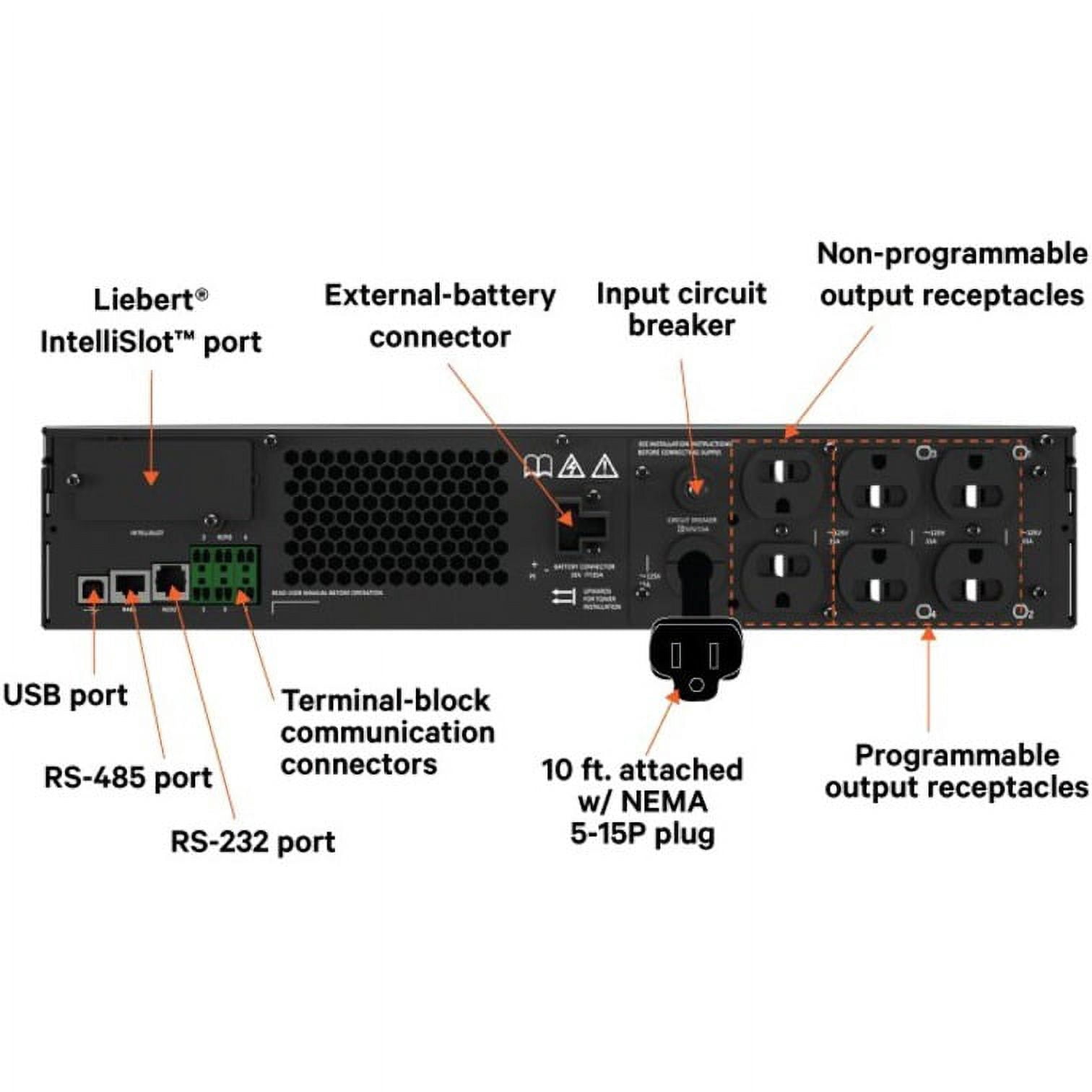 Vertiv Liebert GXT5 500VA 120V UPS with SNMP/Webcard