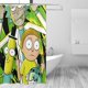 thumbnail image 3 of Cortina de ducha Rick & Morty, opaca, para baño, impermeable, resistente al moho, bloquea la privacidad, probador, patrón de impresión fina con arte de patchwork, 60 x 72, talla única., 3 of 8
