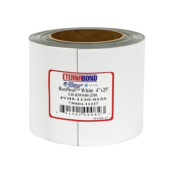 EternaBond RoofSeal White 4" x25' MicroSealant UV Stable RV Roof Seal Repair Tape | 35 mil Total Thickness - EB-RW040-25R - One-Step Durable, Waterpr