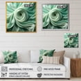 thumbnail image 4 of Designart "Soft Fractal Spirals in Green I" Abstract Framed Wall Art Decor - Modern Green Abstract Spirals Hallway Framed Wall Art Decor, 4 of 6