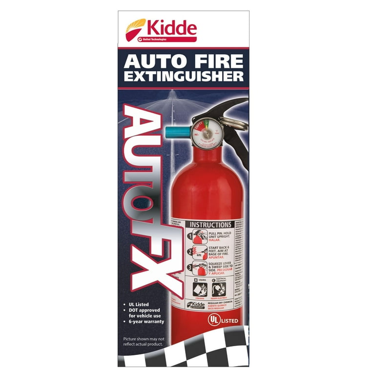 Kidde Auto Fire Extinguisher, UL Rated 5-B:C, Model KD61-5BC 