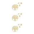 thumbnail image 3 of Wweixi Easy To Install Tree Of Life Wall Decor Exquisite Round Metal Sculpture Tree Of Life Wall Decoration Strong And Durable gold 30cm 3Set, 3 of 6