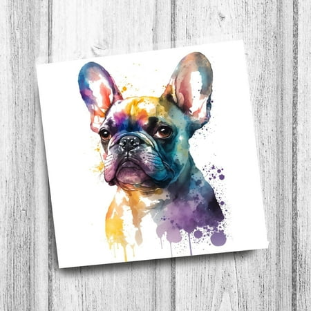 

French Bull Dog Glass Coaster Colorful Coasters for Drinks