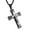 Black, variant on HZMAN Men's Jesus Stainless Steel Pendant Necklace Cross, 22 + 2 Inch Chain（Black）
