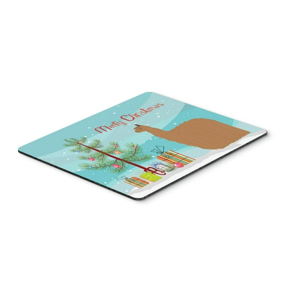 Carolines Treasures BB9287MP Alpaca Suri Christmas Mouse Pad Hot Pad or Trivet Teal Large multicolor