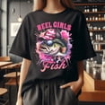thumbnail image 2 of Reel Girls Fish Shirt, Women Fishing T-Shirt, Lady Fishing Shirt, Largemouth Bass T-shirt, Fishing Lover Tee, Vintage Shirt, Retro Fishing Shirt, 2 of 3