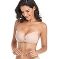 thumbnail image 5 of Invisible Adhesive Strapless Bra 2 Pack Sticky Push Up Silicone Bra with Drawstring for Women, 5 of 5