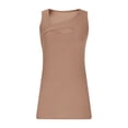 thumbnail image 3 of UPPADA Women's Summer Tank Tops Crew Neck Sleeveless Shirts Ribbed Knit Slim Fitted Basic Cami Tops Casual Blouses Tees,Tank Tops for Women 2025 Pack Khaki,M, 3 of 6