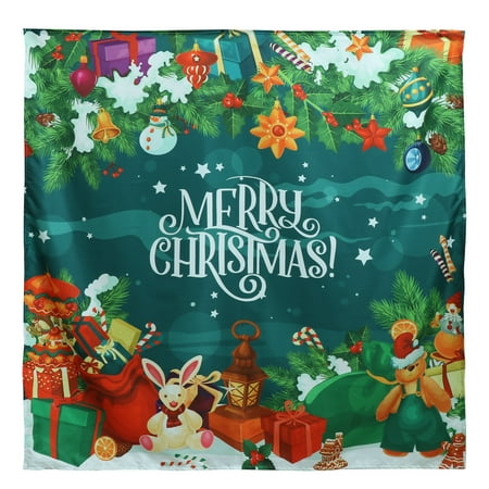 

1PC Christmas Square Tablecloth Waterproof Oil-proof Table Cover for Home Party