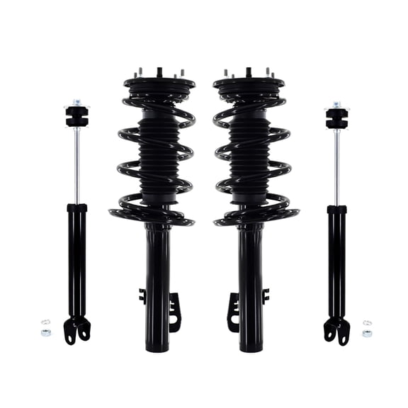 Set 4 Front Quick Complete Strut-Coil Spring-Rear Shock For 2010-2012 Ford Flex