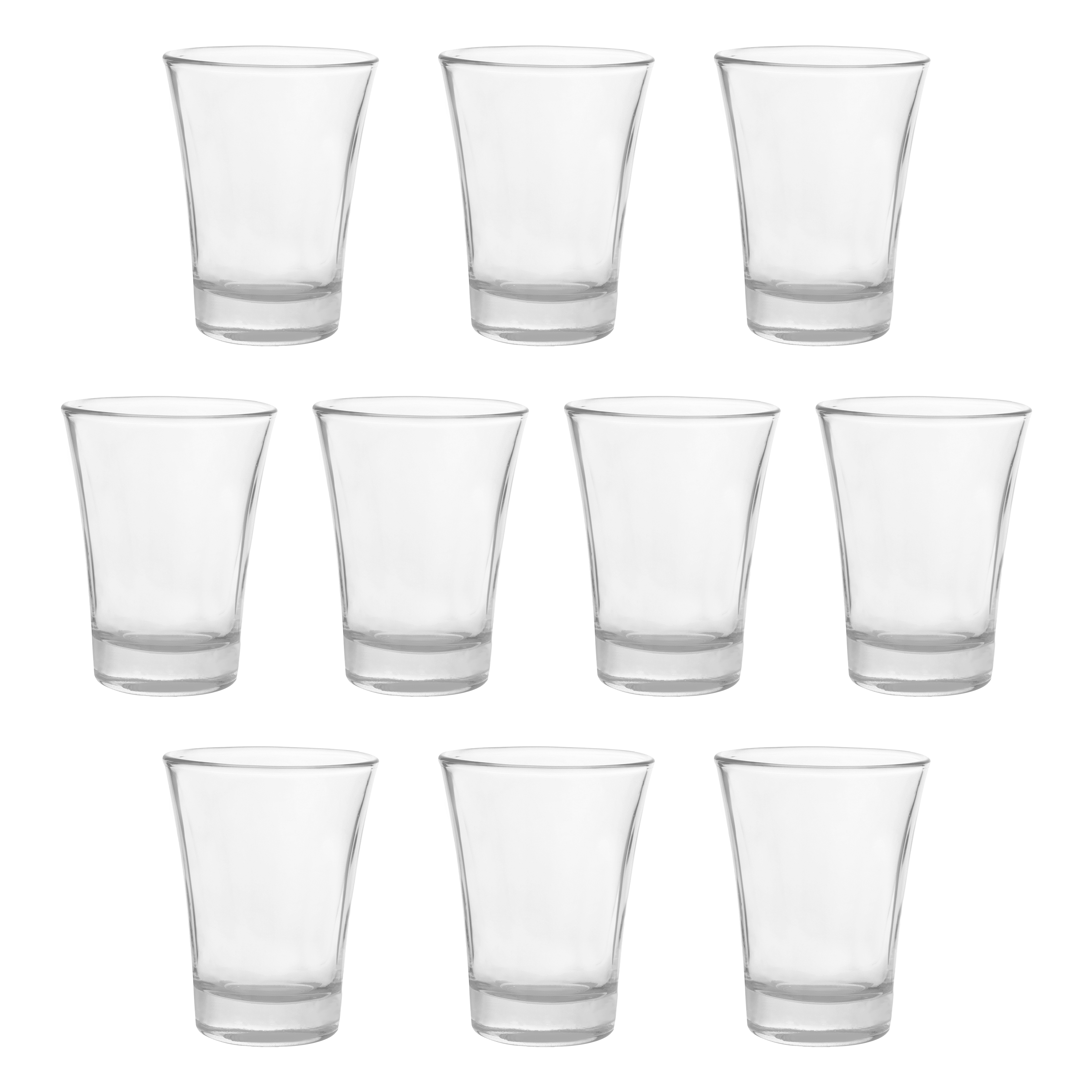 Shot Glasses 2 oz. Set of 10, Bulk Pack Great for Wedding, Party