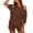 Brown, variant on Women's Solid Off-Shoulder Casual Loungewear Set Short Sleeve Top and Shorts 2 Piece Outfit for Summer Everyday Commute, Two-Piece Lounge Outfit, Gray