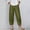 Army Green women wide leg capri pants a1, variant on Women Wide Leg Capri Pants High Waisted Flowy Summer Casual Loose Boho Palazzo Trousers with Pockets for Beach Lounge Vacation Workwear Plus Size, Brown XL