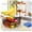 New-Bronze, variant on Fuleadture Fruit Basket Bowl with Banana Tree Hanger, Vegetables Storage Snacks holder Rack Bread Stand-Bronze