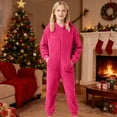 thumbnail image 2 of CAIVO Warm Cozy Fuzzy Romper Jumpsuit Solid Color Toddler Boys Girls Soft Onesie Jumpsuit With Grip Soles For Indoor Outdoor Comfort And Easy Dressing Leisure Long Sleeve One-Pieces, 2 of 8