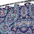 thumbnail image 4 of Extra Long Boho Shower Curtain 72x84 Inches - Vintage Floral & Tropical Leaves Pattern, Waterproof Bohemian Bathroom Decor with 12 Hooks, Tribal Rustic Style, 4 of 5