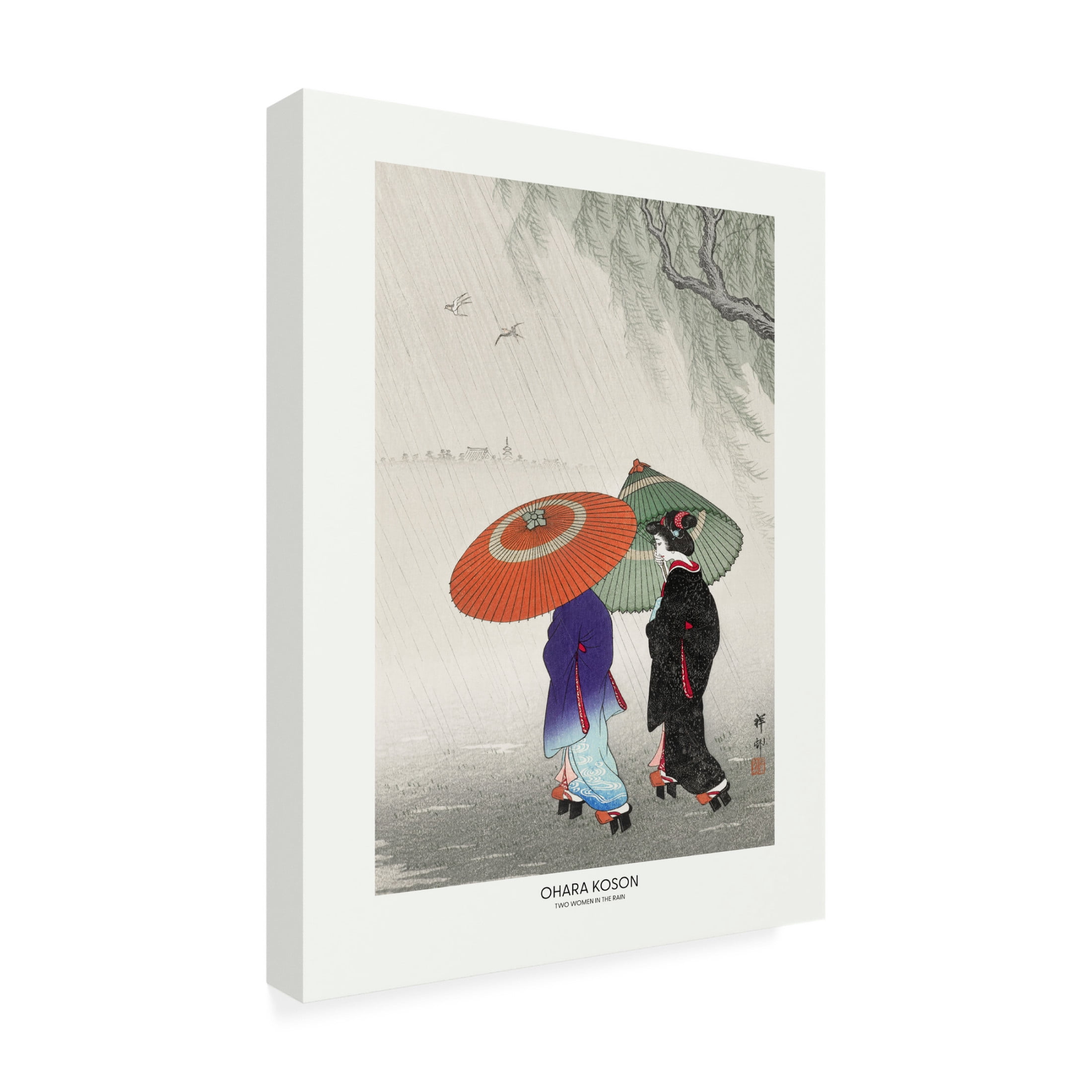 Trademark Fine Art Pictufy Two Women In The Rain Canvas Wall Art