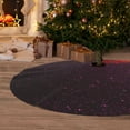 thumbnail image 6 of Yiaed Dark Purple Glitter Print Christmas Tree Skirt , Tree SkirtsTree Mat for Christmas Winter Holiday Indoor Decorations-30", 6 of 7