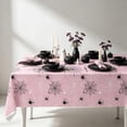 thumbnail image 7 of 2 Pack Web Print Plastic Halloween Tablecloth 43 x 71 Inch – Disposable Tablecloth Cover with Spiderweb Design, Ideal for Birthday, Themed Events & Halloween Party Decor (Pink), 7 of 7
