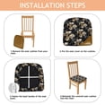 thumbnail image 4 of Pioneer Flower Seat Covers for Dining Room Chairs Set Of 6,Stretch Printed Washable Chair Seat Cover with Elastic Ties and Button,Removable Waterproof Couch Cushion Covers, 4 of 6